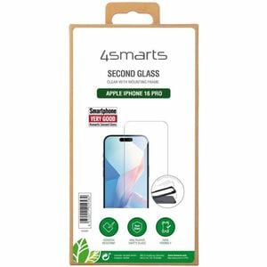 4smarts Second Glass 9H Gehärtetes Glas Displayschutz für Apple iPhone 16 Pro, iPhone 17 - Transparent - für OLED iPhone 1