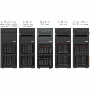 Lenovo ThinkSystem ST250 V3 7DCESBGX00 Tower Server - Intel - Serial ATA/600 Steuerung - Intel C266 Chip - 1 Prozessor-Unt
