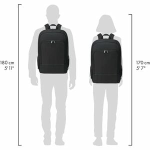 Dicota TWO Tasche (Rucksack) für 38,1 cm (15 Zoll) bis 43,9 cm (17,3 Zoll) Notebook - Schwarz - 300D rPET Polyester Körper