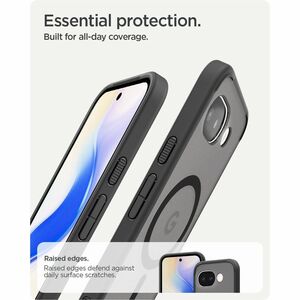 Spigen Ultra Hybrid Case for Google Pixel 10a Smartphone - Frost Black - Yellowing Resistant, Drop Resistant, Scratch Resi