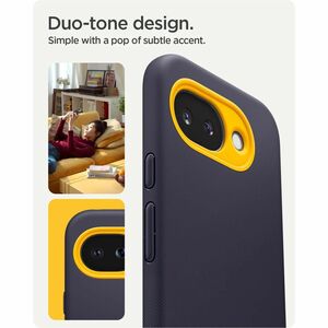 Spigen Nano Pop Case for Google Pixel 10a Smartphone - Textured,Dotted Side Pattern - Blueberry Navy - Drop Resistant, Scr