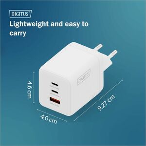 100W GAN CHARGER 2XUSB-C USB-A 100W 2X USB-C 1X USB-A WHITE