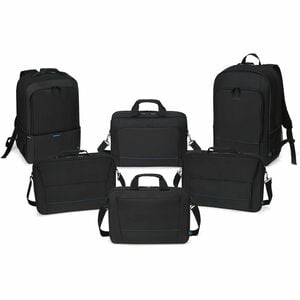 Dicota TWO Carrying Case for 35.6 cm (14") to 40.6 cm (16") Notebook - Black - Water Resistant - 300D rPET Polyester Body 