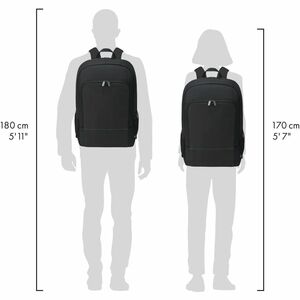 Dicota TWO Tasche (Rucksack) für 38,1 cm (15 Zoll) bis 43,9 cm (17,3 Zoll) Notebook - Schwarz - 300D rPET Polyester Körper
