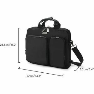 Dicota SEVEN Tasche für 30,5 cm (12 Zoll) bis 35,6 cm (14 Zoll) Notebook - Schwarz - 1680D Polyethylenterephthalat (PET) K
