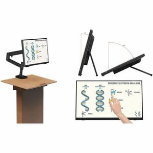 Hannspree HT249PPB 24" Class LED Touchscreen Monitor - 16:9 - 5 ms - 60.5 cm (23.8") Viewable - Projected Capacitive - 10 