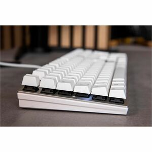 CHERRY KC 200 MX Teclado - Cabo Conectividade - USB tipo A Interface - Inglês (EUA) - Branco, Prata - Mecânica/MX Interrup