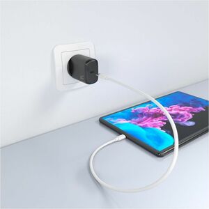 CARGADOR GAN 30W USB-C PD3.0 NEGRO