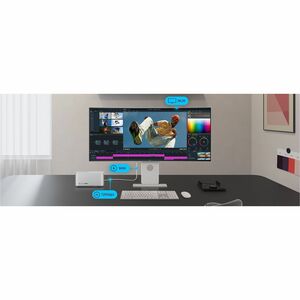 Monitor LCD LG UltraFine 40U990A-W 1016 mm (40") Classe 5K2K WUHD Schermo curvo - 21:9 - 100,8 cm (39,7") Viewable - Tecno