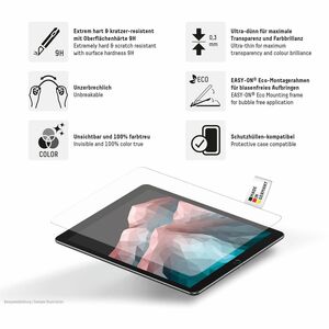 Displex 9H Smart Glass, PET (Film) Displayschutz für Apple iPad Air 11 (2024), iPad Air 11 (2025) - Transparent - für 27,9