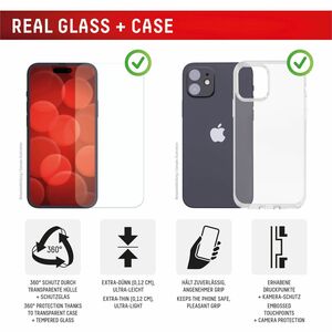 Displex Hülle für Apple iPhone 16 Pro Max Smartphone - Transparent - Schmutzabweisend, Fingerabdruckresistent, Schlagfest,