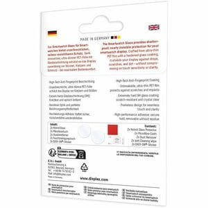 Displex 9H Hybridglas, Polyethylenterephthalat (PET) Displayschutz für Garmin - Transparent - 2 Pack - für AMOLED Smartwat