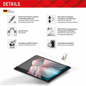Displex 9H Hybridglas Displayschutz für Samsung Galaxy Tab S10 Ultra, Galaxy Tab S11 Ultra - Transparent - für AMOLED Smar