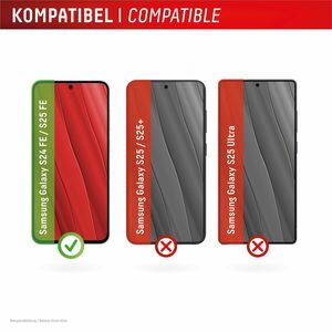 Displex 10H Gehärtetes Glas Bildschirmschutz für Samsung Galaxy S24 FE, Galaxy S25 FE - für AMOLED Smartphone - Kratzfest,