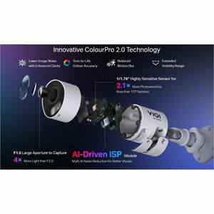 VIGI InSight S345S 4 Megapixel Outdoor Network Camera - Colour - Bullet - 30 m Infrared/Color Night Vision - H.265+, H.265