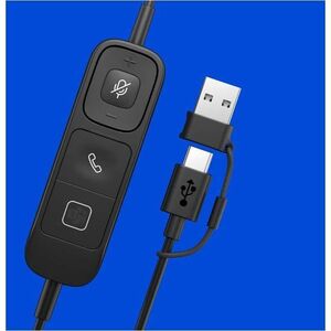 Poly Mission 400 415 Wired Over-the-head, On-ear Mono Headset - Black - Microsoft Teams Certification - Monaural - Supra-a