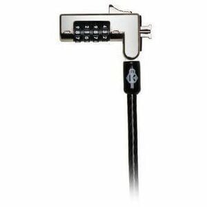 Kensington Slim NanoSaver Cable Lock For Notebook, Computer - Resettable - 4-wheel - Combination Lock - Carbon Steel - For