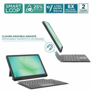 MOBILIS C2 Tastatur/Cover (Folie) für 27,9 cm (11 Zoll) Samsung Galaxy Tab A9+ Tablet - Schwarz - Polyethylenterephthalat 