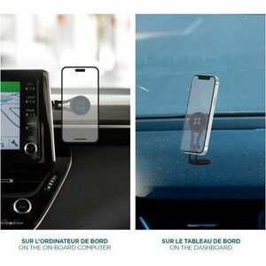 MOBILIS U.FIX Smartphone, Computer, Universal, Car, Office SmartPhone Holder - Horizontal/Vertical - Metal - 1 Unit - Blac