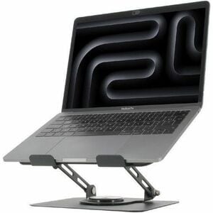 MOBILIS Height Adjustable Notebook Stand - Up to 43.2 cm (17") Screen Support - Metal - Black - For Notebook, PC, Universa