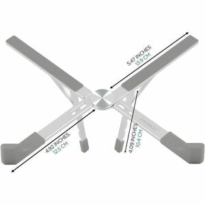 MOBILIS Height Adjustable Notebook Stand - Up to 43.2 cm (17") Screen Support - Aluminium - Black - For Notebook, PC, Univ