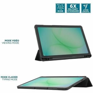 MOBILIS Edge Carrying Case (Folio) for 27.9 cm (11") Samsung Galaxy Tab A11+, Galaxy Tab A9+ Tablet - Black - Impact Resis