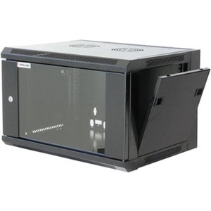 Network Cabinet, Wall Mount (Standard), 15U, 600mm Deep, Black, Assembled, Max 60kg, Metal & Glass Door, Back Panel, Remov