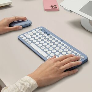 Logitech Pebble Keys 2 K380s 键盘 - 袖珍的 - 无线 连接 - USB 接口 - 英文（美国） - QWERTY 布局 - 蓝 - Bluetooth/RF - 10 m - 2.40 GHz - 台式机, 搜索