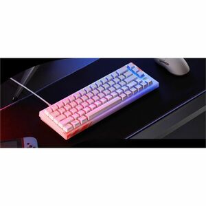 CHERRY XTRFY K5 PRO TMR Gaming Keyboard - Compact - Cable Connectivity - USB Type A Interface - RGB LED - Transparent Whit