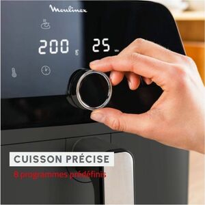 Friggitrice ad aria Moulinex EZ855HF0 - Elettrico - 2020 W - 7,50 L Olio/ - 2 kg Cibo - Nero, Charcoal, Grigio