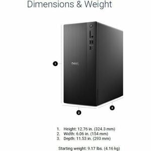 Dell Pro Tower Essential QVT1260 Desktop Computer - Intel Core i5 14th Gen i5-14500 - 16 GB - 512 GB PCI Express NVMe SSD 