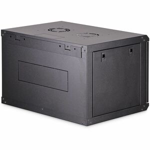 Digitus Dynamic-N 7U Wandmontierbar Geschlossener Schrank Rackschrank für Networking, Server - Schwarz - Stahl, Glas, Blec