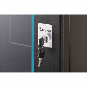 Digitus Dynamic-N 16U Wandmontierbar Geschlossener Schrank Rackschrank für Networking, Server - Hellgrau - Stahl, Glas, Bl