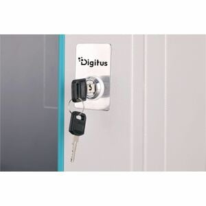 Digitus Dynamic-N 9U Wandmontierbar Geschlossener Schrank Rackschrank für Networking, Server - Hellgrau - Stahl, Glas, Ble