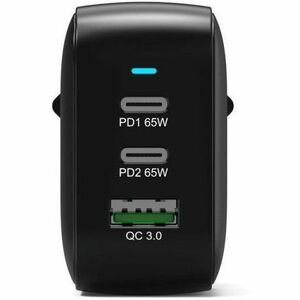 Port Connect 65 W AC Adapter - Universal Adapter - 2 USB Type-C - For PC, Smartphone, Tablet, Notebook, MacBook Air, MacBo