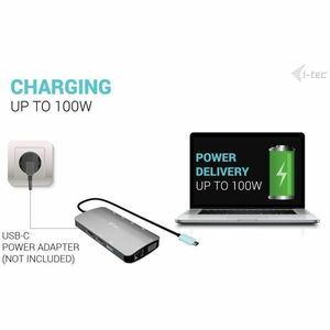 Docking station i-tec 10 Porta(e) USB Type-C per Monitor, Computer portatile, Tablet PC, Workstation - Compatibilita caric