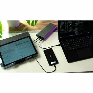Targus Power Bank - Silver - For Notebook, Tablet, Smartphone - Lithium Ion (Li-Ion) - 24000 mAh - USB Type-C Connector - 