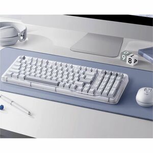 Logitech K98M Plus 键盘 - 袖珍的 - 有线/无线 连接 - A 型 USB 接口 - 英文（美国） - QWERTY 布局 - 珍珠白 - 机械 按键开关 - Bluetooth/RF - 10 m - 2.40 GHz 