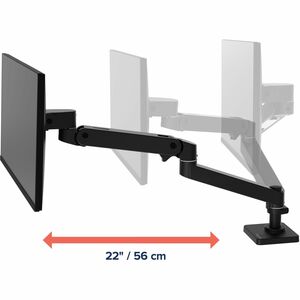 Ergotron Mounting Arm for Monitor, Display, LCD Display - Black - Height Adjustable - 1 Display(s) Supported - 86.4 cm (34