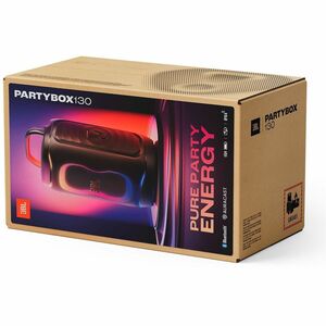 JBL PartyBox 130 Portable Bluetooth Speaker System - 200 W RMS - Black - 40 Hz to 20 kHz - Battery Rechargeable - 1