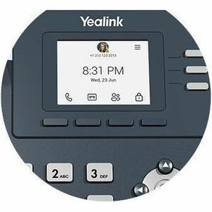 Yealink IP Phone - Corded - Wall Mountable - Classic Gray - VoIP - 6.1 cm (2.4") - 2 x Network (RJ-45) - PoE Ports