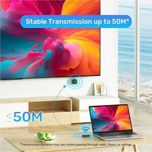 Unitek Video Extender Transmitter/Receiver - Wireless - 1 Input Device - 50 m Range - 3 x USB - 1 x HDMI Out - 1080p - 192
