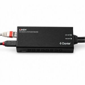 LINDY Audio-Decoder - Schwarz - Funktionen: Audio-Decoder - Netzwerk (RJ-45) - USB - Monitor, Audioverstärker, Mixer