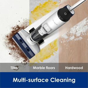 Tineco iFLOOR 5 Breeze Aspirapolvere a bastone 2 in 1 Batteria Secco e bagnato Senza sacchetto Bianco, Nero