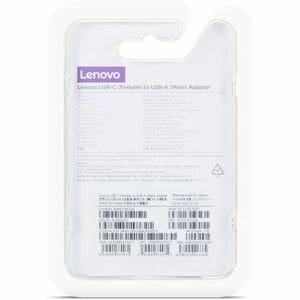Lenovo Data Transfer Adapter - 1x USB Type C- Female - 1x USB Type A- Male - Black