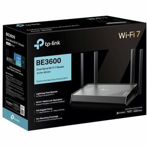 TP-Link Archer BE220 Wi-Fi 7 IEEE 802.11a/b/g/n/ac/be Ethernet, Cable Wireless Router - Dual Band - 2.40 GHz ISM Band - 5 