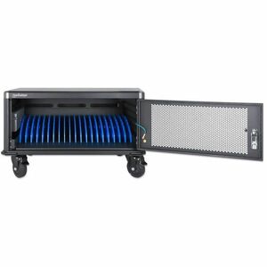 Laptop Charging Cabinet Desktop via AC Adapter (EU) 20-bay, Install device's AC Adapter (power cables) into unit, Suitable