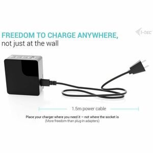i-tec 140 W AC Adapter - Universal Adapter - 3 USB Type-C - For Notebook, Tablet - Europe - 120 V AC, 230 V AC Input - 5 V