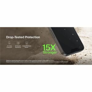 Belkin ScreenForce 9H Tempered Glass Screen Protector for Apple iPhone 17e, iPhone 16e, iPhone 14, iPhone 13, iPhone 13 Pr