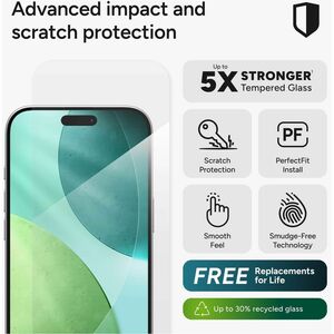 invisibleSHIELD Glass Elite Aluminosilicate Tempered Glass Screen Protector for Apple iPhone 17 Air - Transparent - For OL